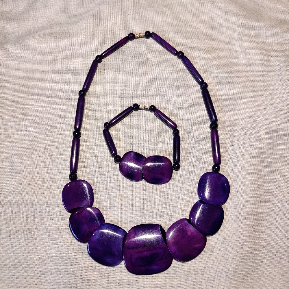 Kultura Purple Tribal Boho Jewelry Set